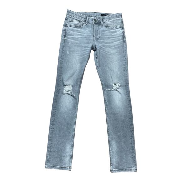 All Saints Other - All Saints Gray Rex Slim Tapered Distressed Jeans 28